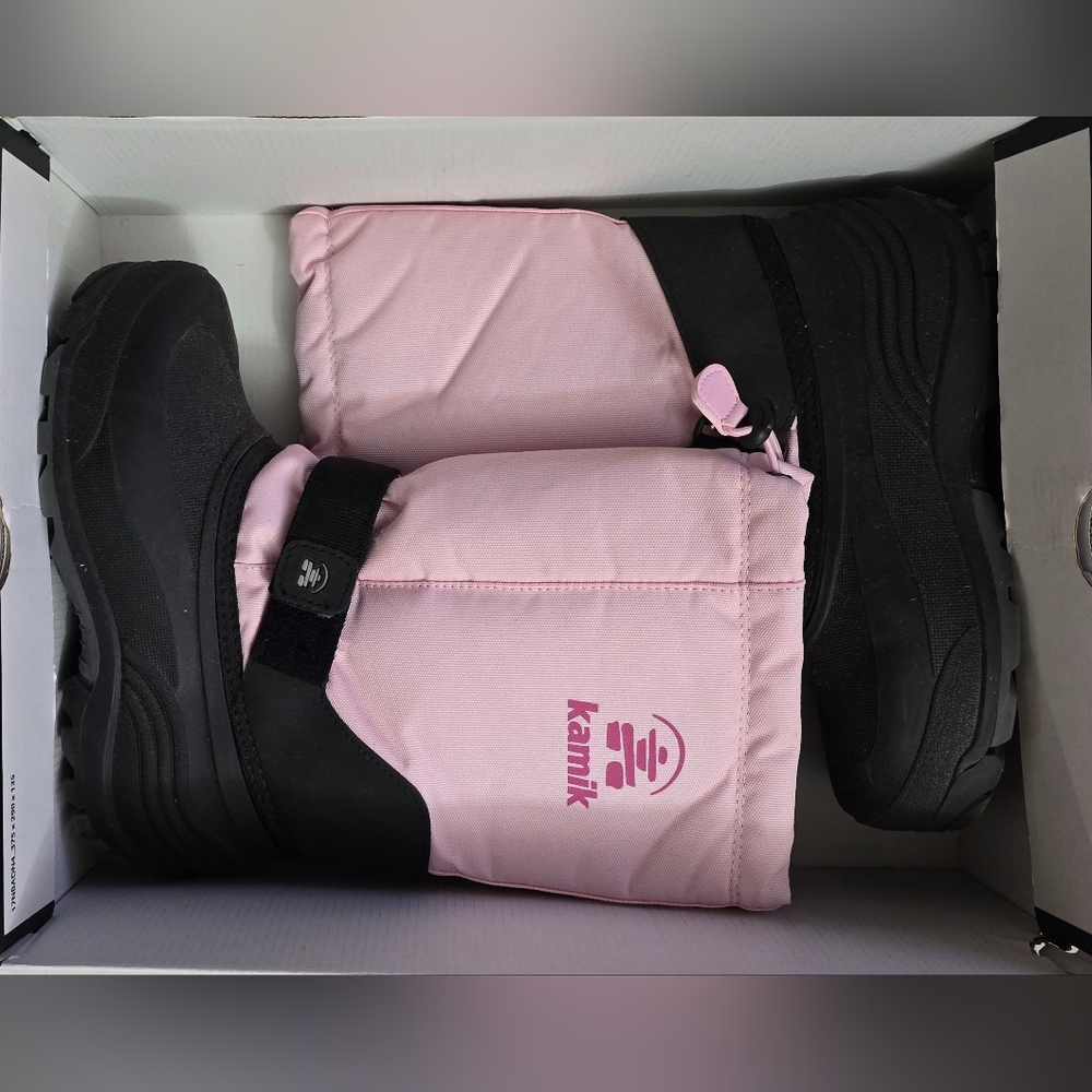 Kamik Pink and Black Winter Boots